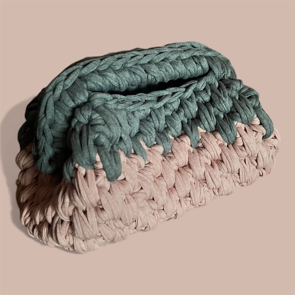 Clutch Luna grau rosa