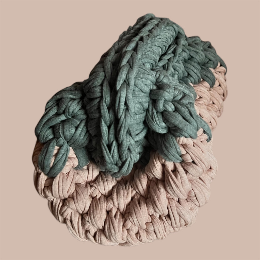 Clutch Luna grau rosa