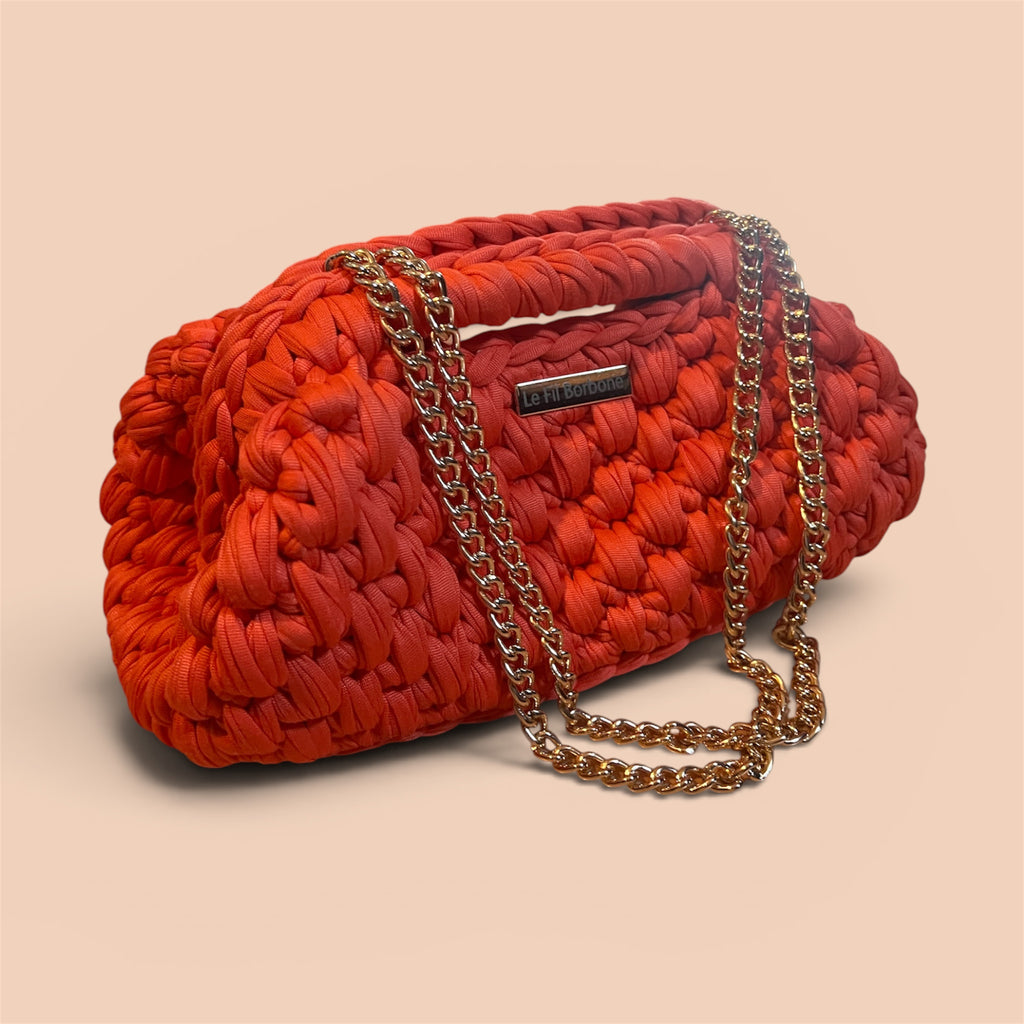 Clutch Luna dunkel orange