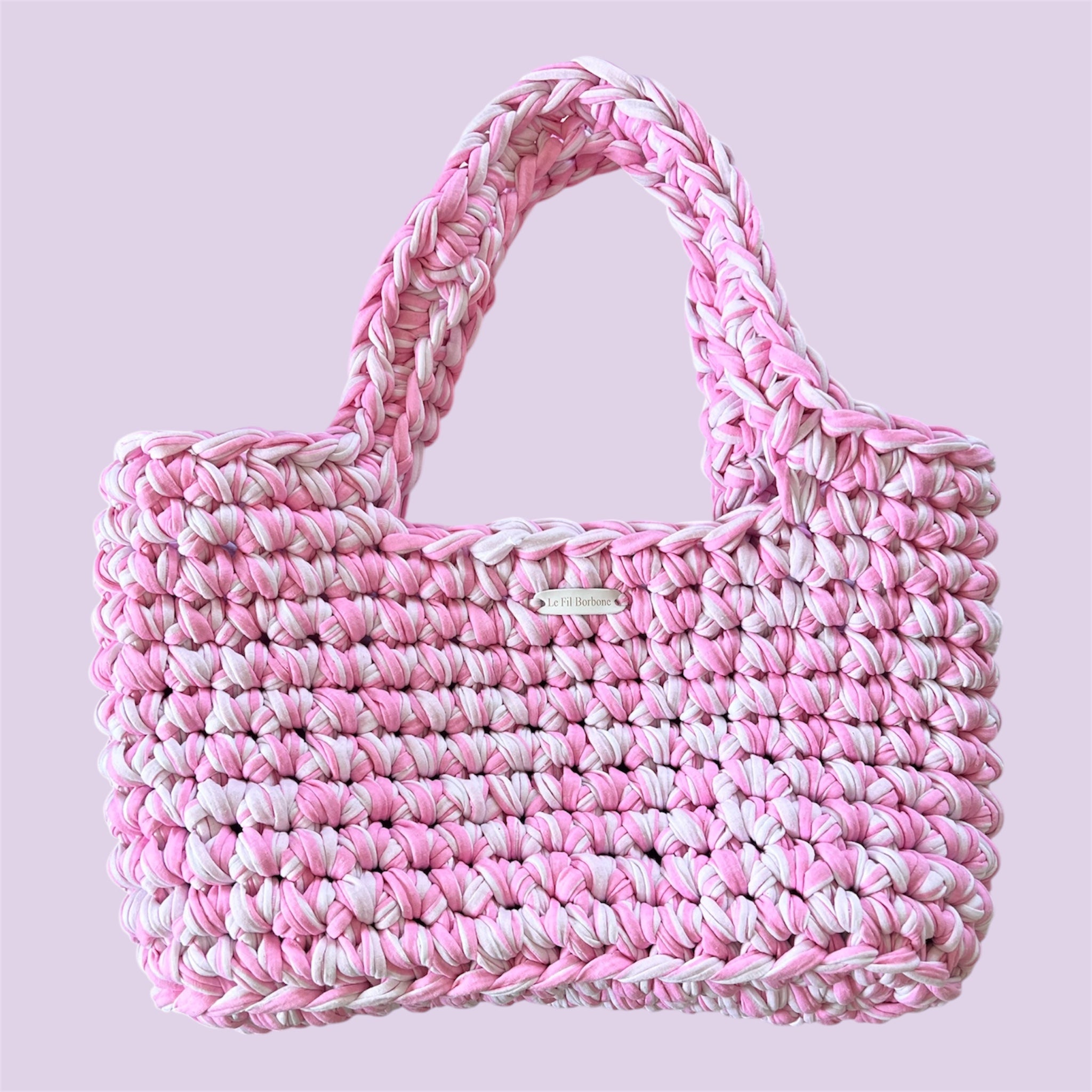 Shopper rosa/weiß