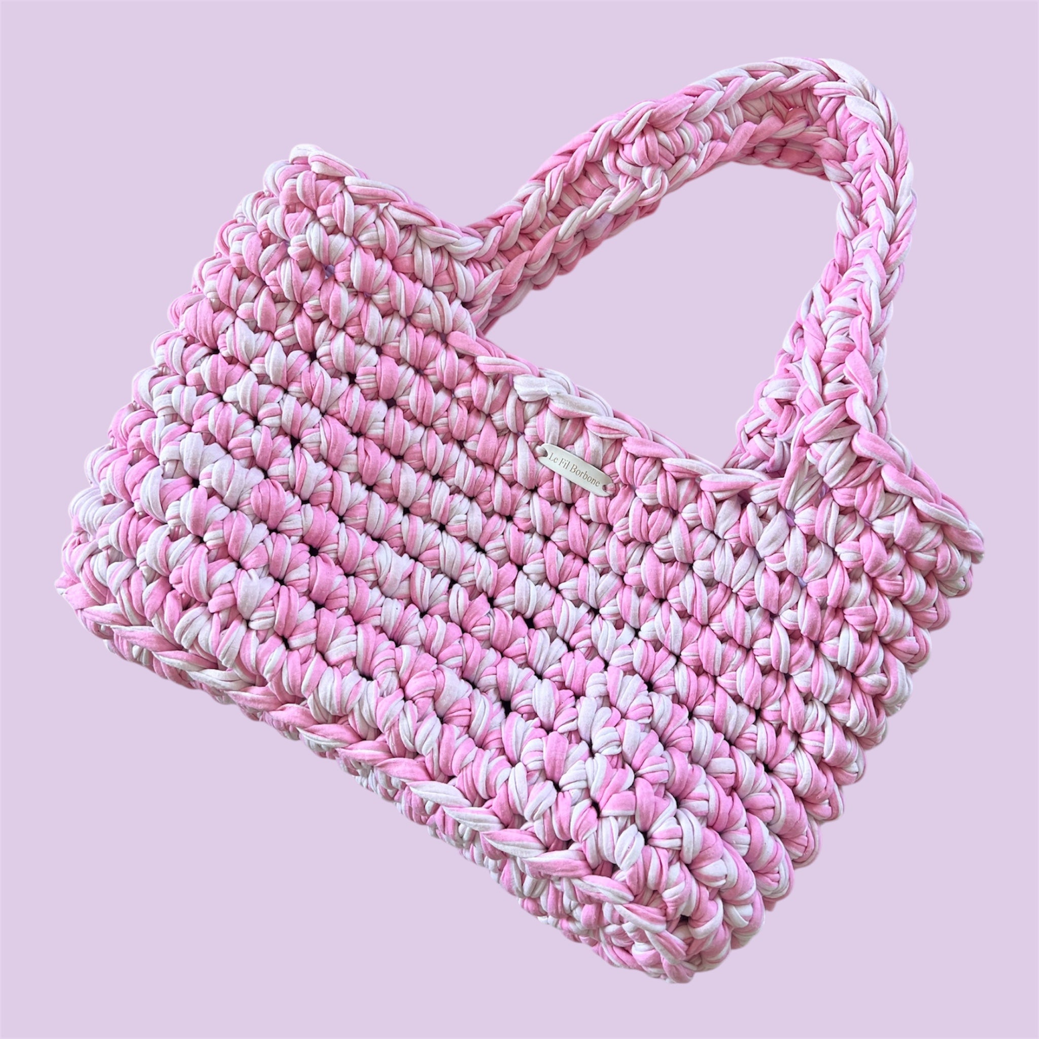 Shopper rosa/weiß